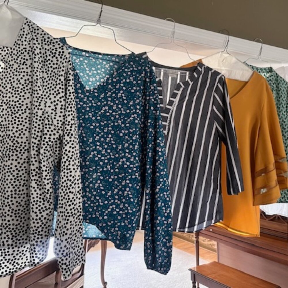Lot of 6 Women's Blouses Like New (multi-brand, size Large)